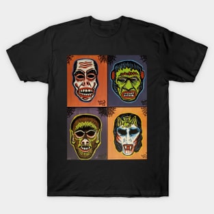 Ben Cooper style monster mask collage T-Shirt